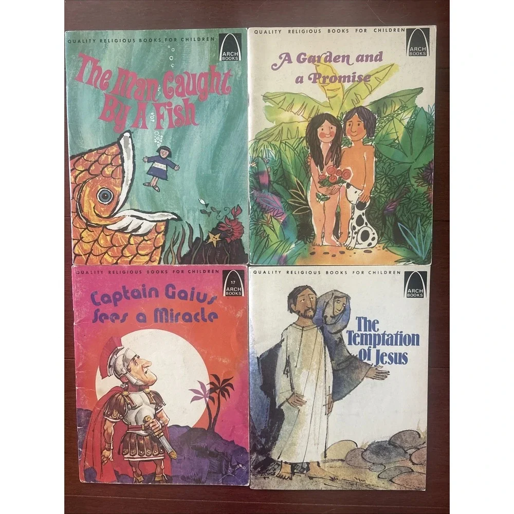 Vintage Huge Lot of 66 Arch Books Quality Religious Books For Children Bible 70s
